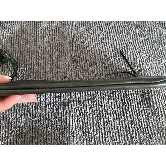 Hacienda Montaecristo Large Wristlet Black Gray Leather Artesian Handmade Mexico - Picture 4 of 12